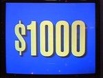 Jeopardy! 1991-1996 set $1,000 figure