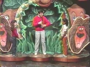 Ralph at the Animals station with two contestants.