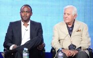 Former Let's Make a Deal host Monty Hall and current Let's Make A Deal host Wayne Brady