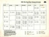 Taping Schedule for February 1985. Wheel is listed for February 01, 08, 09, 10, 16, 17, 19, and 20.