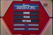 Here's another one, this time with the more familiar Super Password door. Could it be JR Ewing on a really bad day?