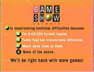Game Show Network is Expericing Techincal Difficulties