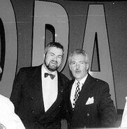 Alex on "International championship of Jeopardy" in Sweden (1997) with Russian contestant, Anatoly Belkine