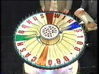 Here's a close-up shot of the Early Early Day Bonus Wheel. Again, notice the show's logo (colors in its "wedges") in the center.