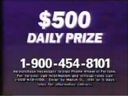 It offered a $500 daily prize for callers.