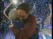 Kevin hugs his happy mother.