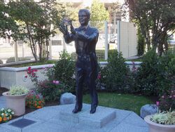 A statue of Bert Parks at the Sheraton Hotel in Atlantic City, New Jersey.