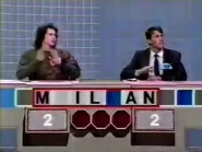 Contestant John buzzed in on a blue square. He can still get $500 if he guess correctly right then and there.