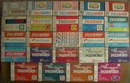 All 25...well, actually 24...standard MB Editions of Password. This was due to MB's supposed phobia of releasing 13th editions of their home games (they did the same with the multiple releases of their JEOPARDY! and CONCENTRATION home games).