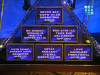 The Category Board from the 2nd season of the Donny Osmond series. The monitors are slightly different. Got to love all the categories here.