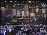 The 1999 Teen Tournament (Semifinals and Finals only) and Celebrity Jeopardy! set from the Theater at Madison Square Garden. The podiums were later reused for the Million Dollar Masters tournament.
