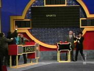 This is what the studio audience members saw; home audience members saw computerized graphics.