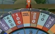 The "Free Vowel" space, a semi-precursor to the "Free Play" space on Wheel.