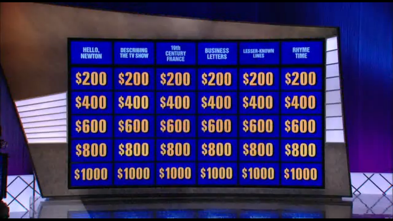 jeopardy board maker with 4 columns