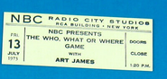 The Who, What, or Where Game (July 13, 1973)