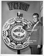 Host Todd Russell and his "Wheel of Fortune"