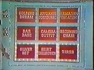The prize choices from a Bob Hastings episode.