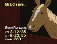 Super Password Production Slate 1985