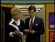 Aggie & Chuck reading off the names of the upcoming contestants to appear on next week's show