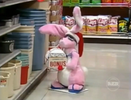 Ooh, the Energizer bunny has a Santa hat on. If he's got $250 in his hat, that'll pay for a lot of Christmas shopping!