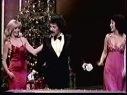 Here's dapper Alex Trebek with pretty models Becky Price & Linda Hooks.