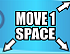 Cyan Move 1 Space (Up-Right, Down-Left, and Down-Right)