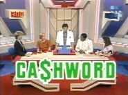 It’s time to play CA$HWORD! This was the larger, more familiar graphic and would flip and zoom in (like the passwords) when it appeared.