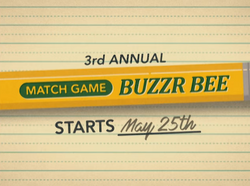 3rd Annual Match Game Buzzr Bee Starts May 25th