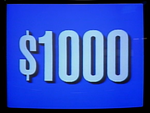 Jeopardy! 1991 $1,000 dollar figure