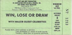 1987 TV AD ~ VICKI LAWRENCE hosts WIN, LOSE OR DRAW Full Page 5 x 7