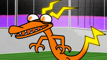 Scorpium_911 on Game Jolt: Orange with his sunglasses (Rainbow friends) # Orange #Sunglasses #N