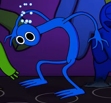 Blue Corrupted Vs Baby Long Legs - Rainbow Friends Animation https