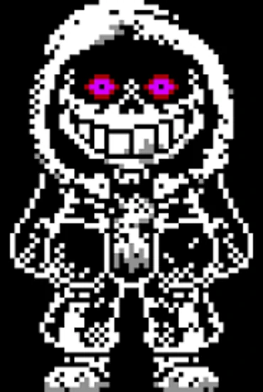 Xen/[Oku]/{Meg} on Game Jolt: a probably oversized canon Dustdust sans  overworld sprite