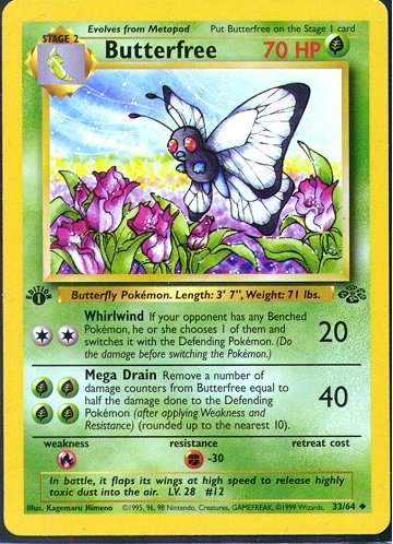 98 Metapod 70HP Used 96 Pokemon Card 1995 