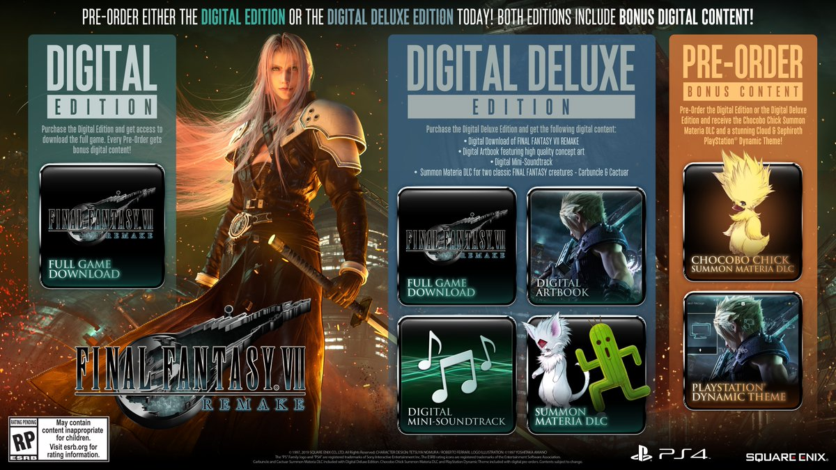FINAL FANTASY VII REMAKE Digital Deluxe Edition, final fantasy 7 