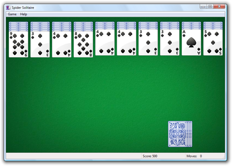 Spider Solitaire for Windows XP Online - played on Samsung Galaxy Tab A8 