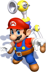 Mario and FLUDD Sunshine artwork
