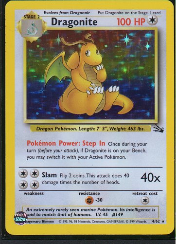 dragonite pokemon card dragon type