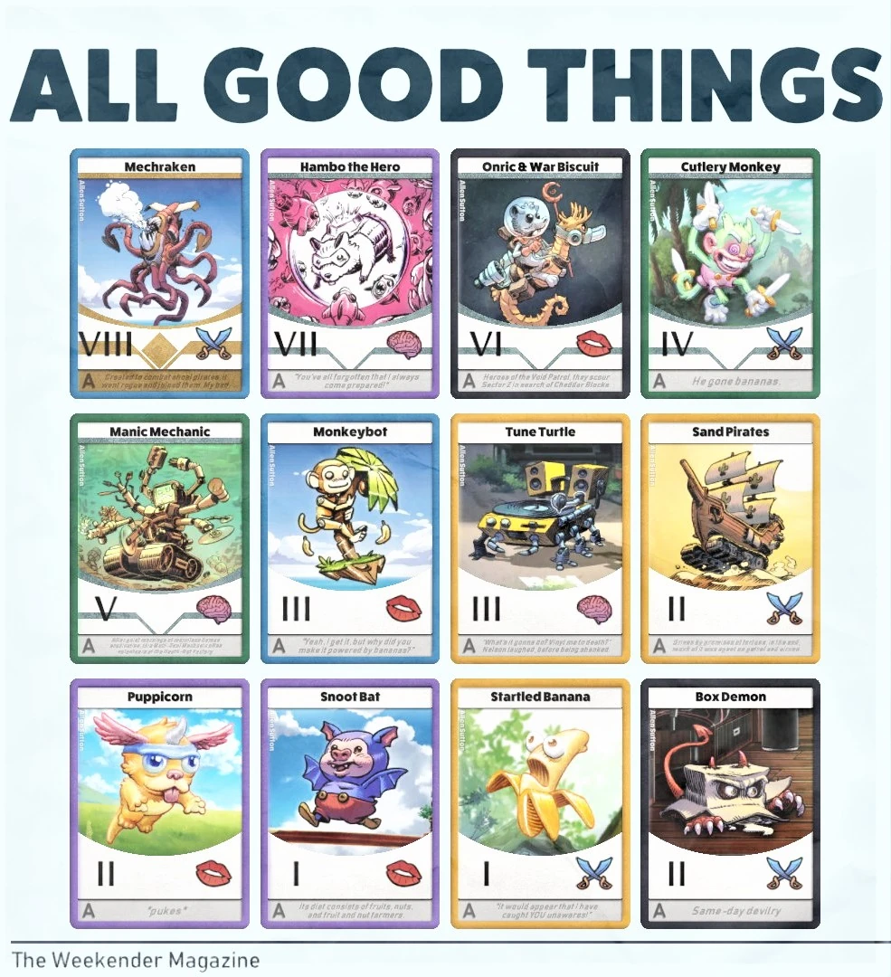 List of cards in Kardboard Kings Codex Gamicus Humanity's