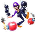 Waluigi as he appears in Mario Party 9.