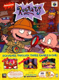 Rugrats Scavenger Hunt video game print ad NickMag Aug 1999