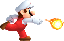 Fire Mario NSMB2 artwork