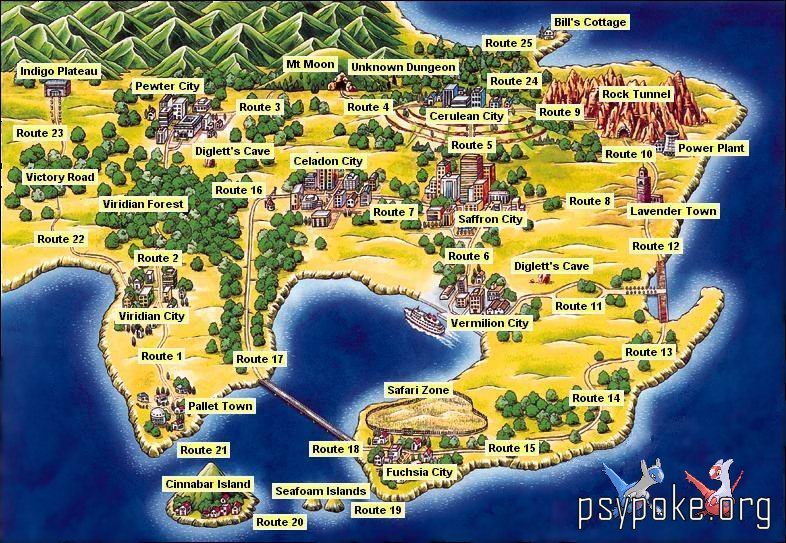 DS / DSi - Pokémon HeartGold / SoulSilver - Full World Map +