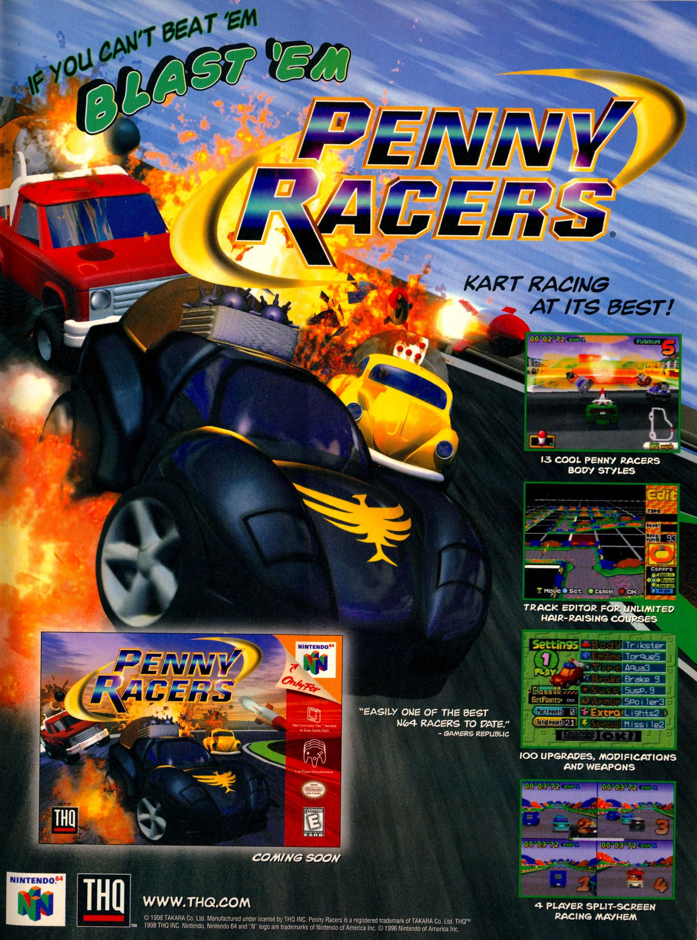 N64★PENNY RACERS 海外版 端子清掃済み N64☆PENNY RACERS 海外版 端子清掃済み