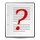 Text document with red question mark