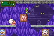 Boos chasing Luigi in Boo-Bye in Mario Party Advance