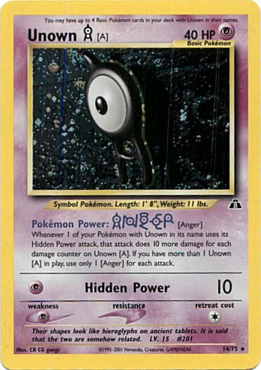 Unown H (Neo Destiny 28) - Bulbapedia, the community-driven