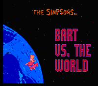 Title screen for Bart vs. the World