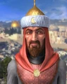 Saladin, as he appears in Civilization IV.