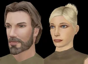 Two of many selectable faces for the protagonist
